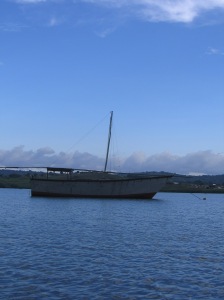 Idle boat on Lake Victoria